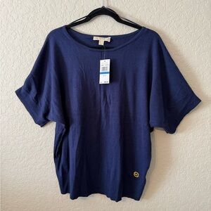 MICHAEL Michael Kors Deep Blue Short Sleeve Top